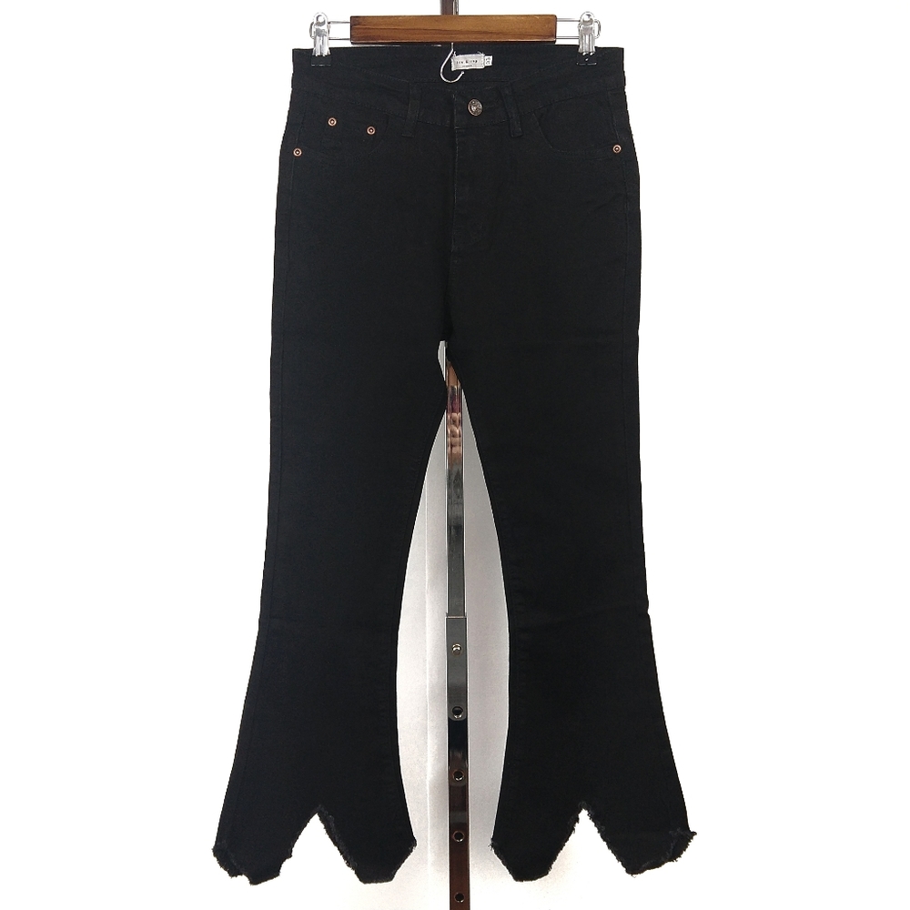 Tea n Cup black size 3 raw hem jeans